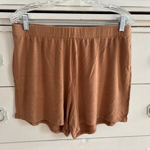 SKIMS Womens Lounge Sleep Shorts Size Large Ochre EUC